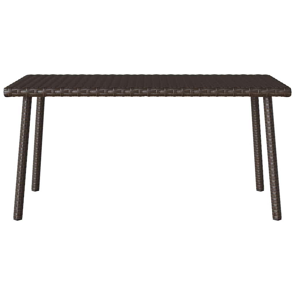Garden Coffee Table Rectangular Brown 80x40x37 cm Poly Rattan